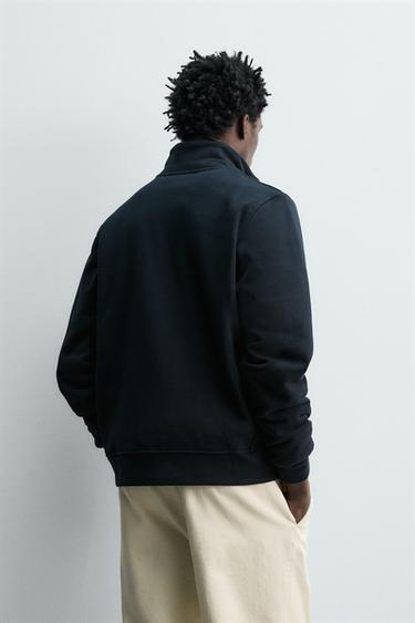 HEAVYWEIGHT ZIP-UP SWEATSHIRT - Dark navy by Zara - Image 2