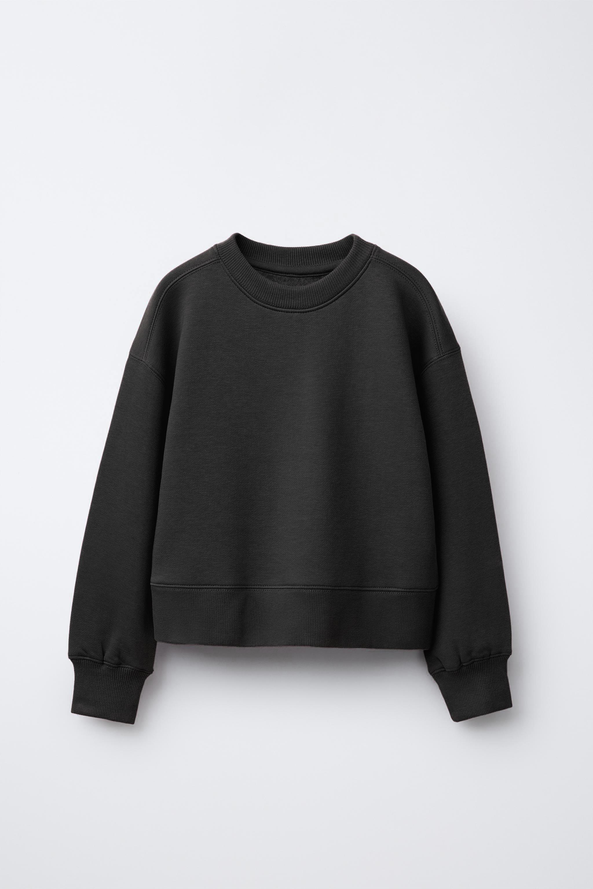 トップス Peate basic sweat black BASIC HOODIE SWEATSHIRT - Black | ZARA United States