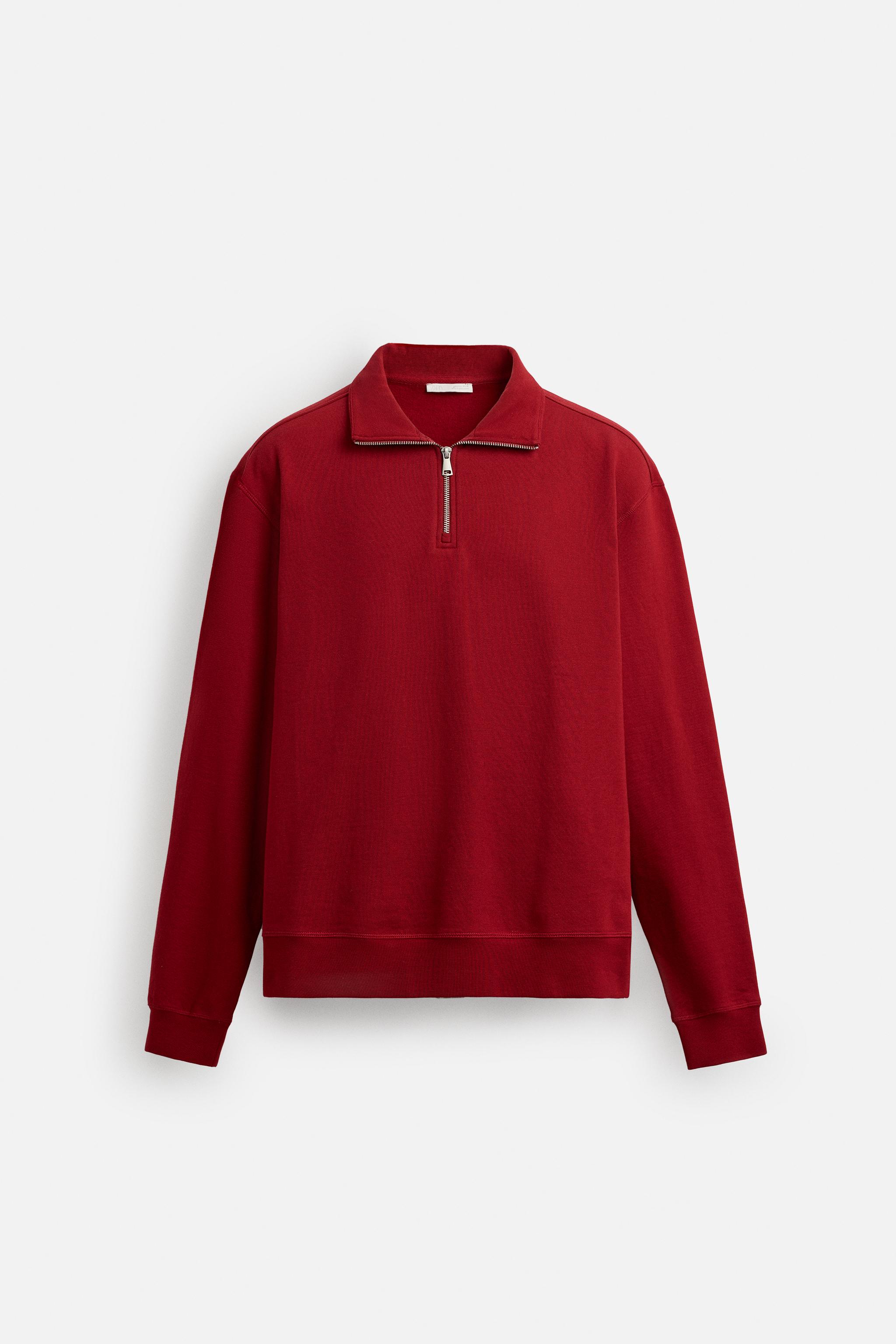 関税負担★ZARA★BASIC QUARTER-ZIP SWEATSHIRT BASIC QUARTER-ZIP SWEATSHIRT - Gray marl | ZARA United States