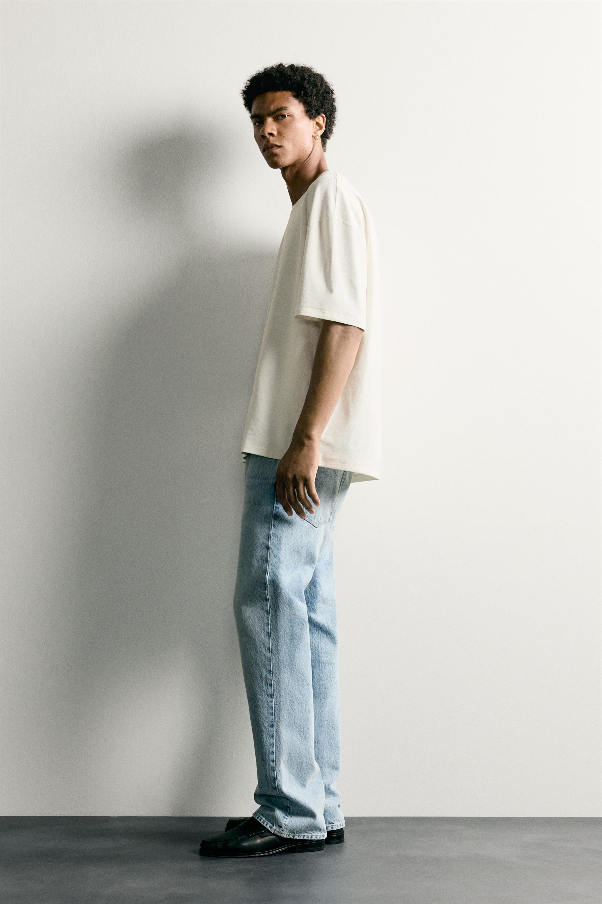 Zara RELAXED FIT DİKİŞLİ T-SHIRT görsel 4