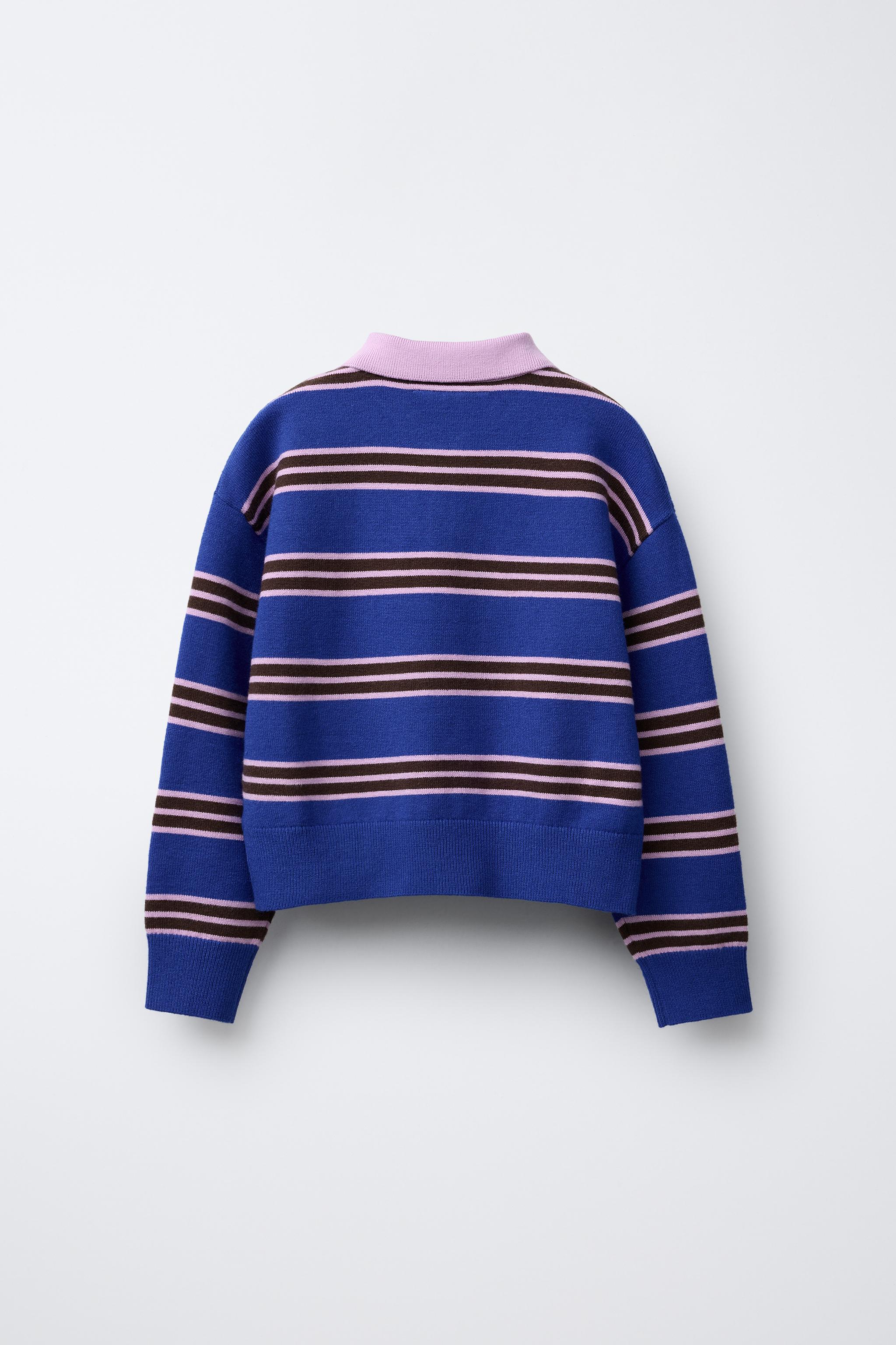 PULL EN MAILLE RAYÉ BRODÉ CHAMPION ® X ZARA