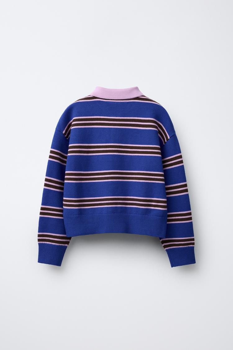 CHAMPION ® X ZARA EMBROIDERED STRIPED KNIT SWEATER