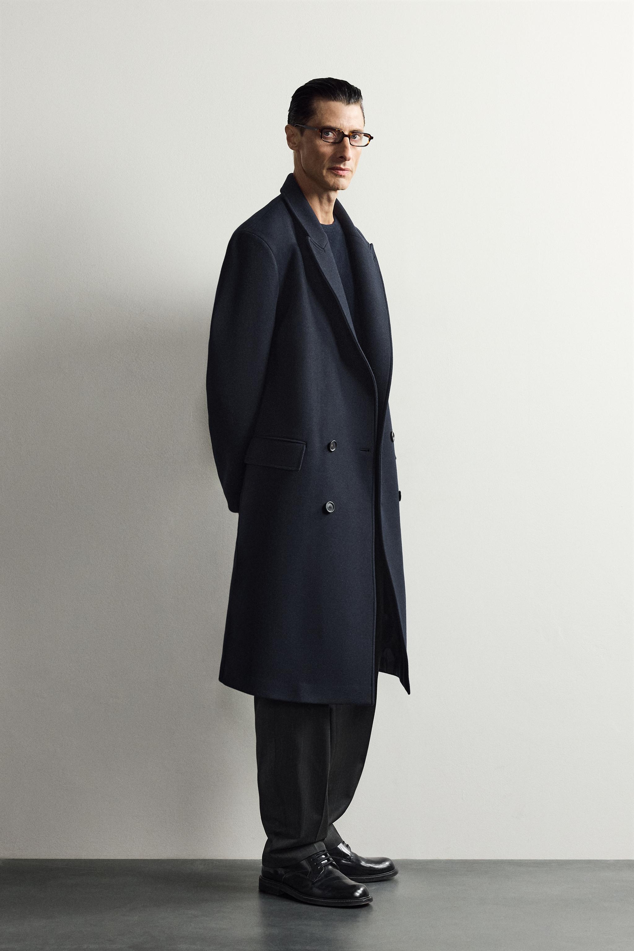 WOOL BLEND DOUBLE-BREASTED COAT