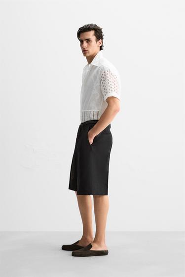 OPENWORK EMBROIDERY PATCHWORK SHIRT - White by Zara - Image 3