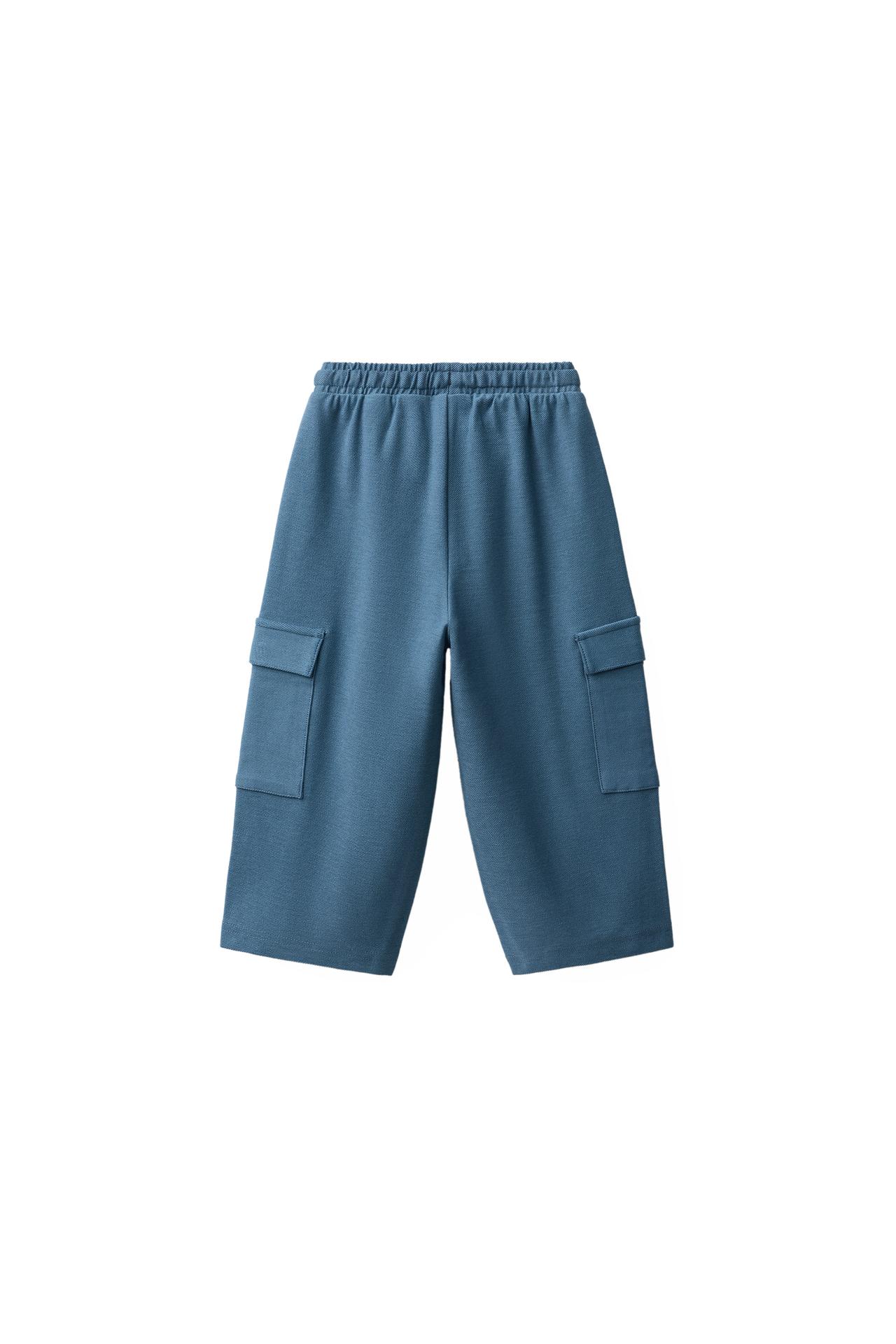 INTERLOCK CARGO PANTS — Duck blue