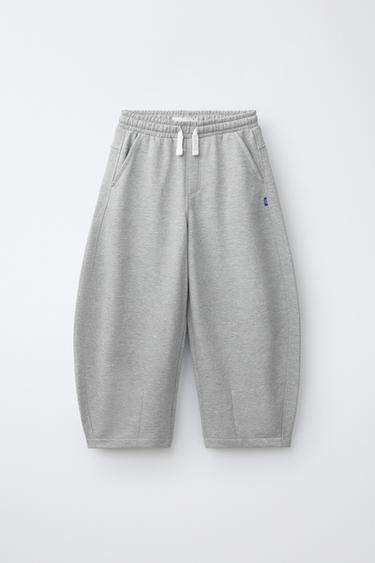 BARREL PLUSH PANTS — Gray marl 1