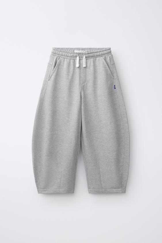 BARREL PLUSH TROUSERS - Grey marl by Zara - Image 0