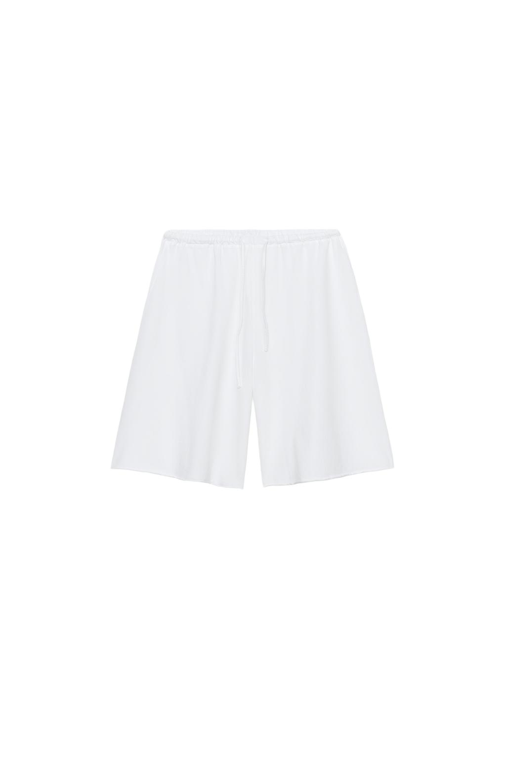 COTTON DRAWSTRING BERMUDA SHORTS