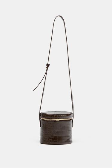 EMBOSSED RIGID BAG - Brown by Zara