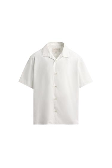 CAMISA RELAXED FIT POPELÍN - Blanco roto de Zara