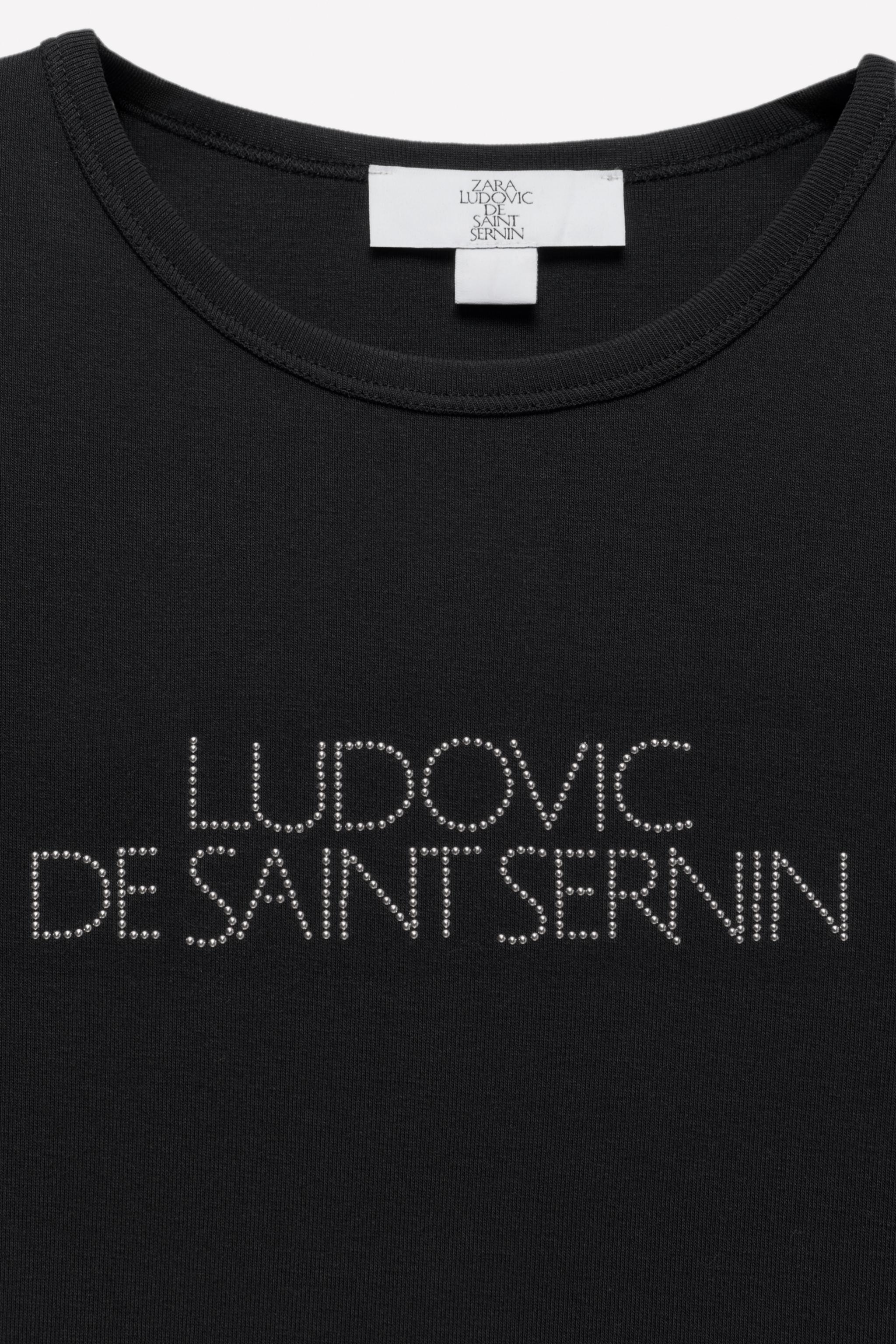 RHINESTONE LOGO T-SHIRT LUDOVIC DE SAINT SERNIN x ZARA