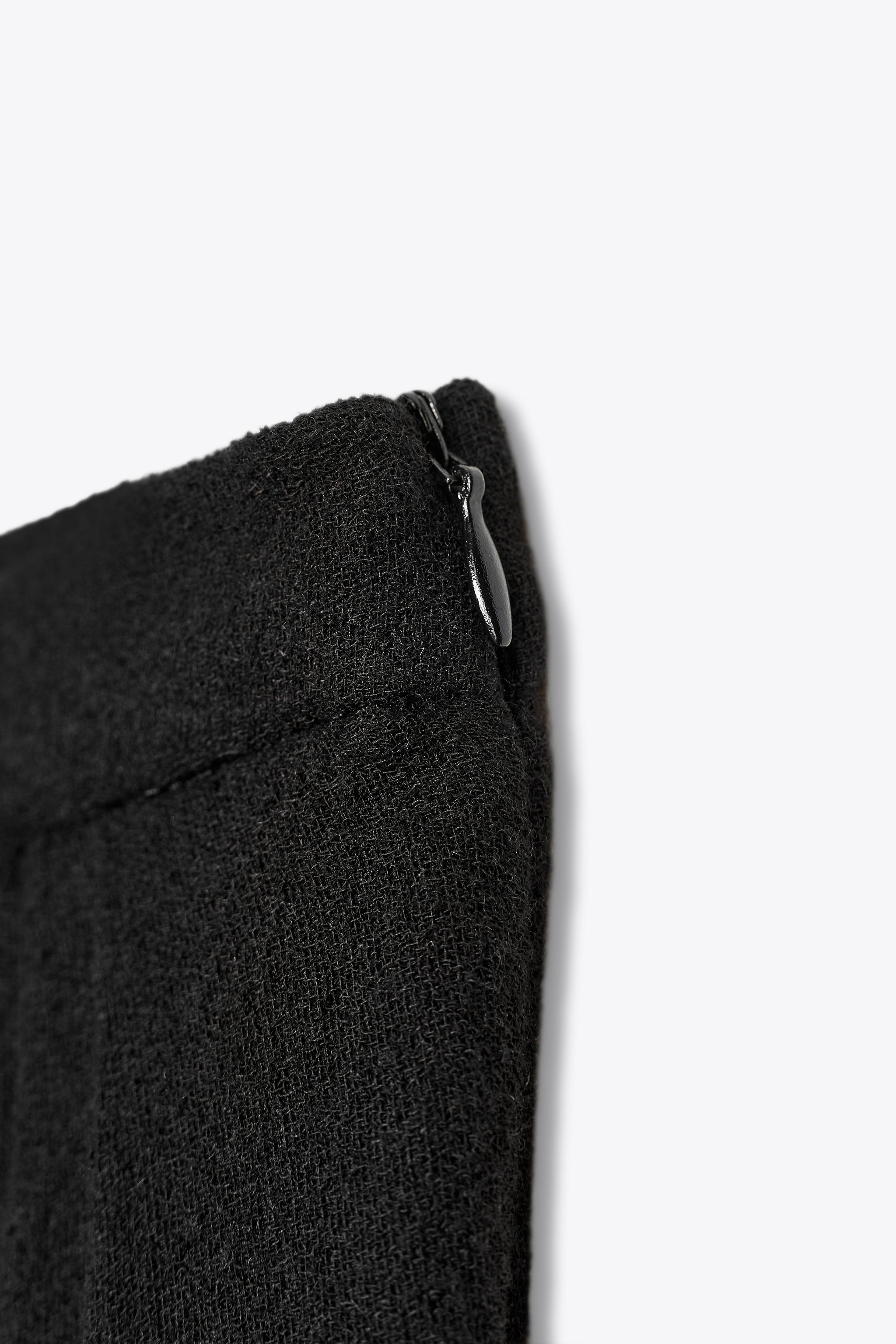 ZW COLLECTION ASYMMETRIC MIDI SKIRT - Black | ZARA United States