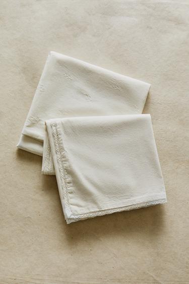 PACK OF EMBROIDERED BABY MUSLIN CLOTHS (PACK OF 2) - Oyster-white by Zara - Image 5