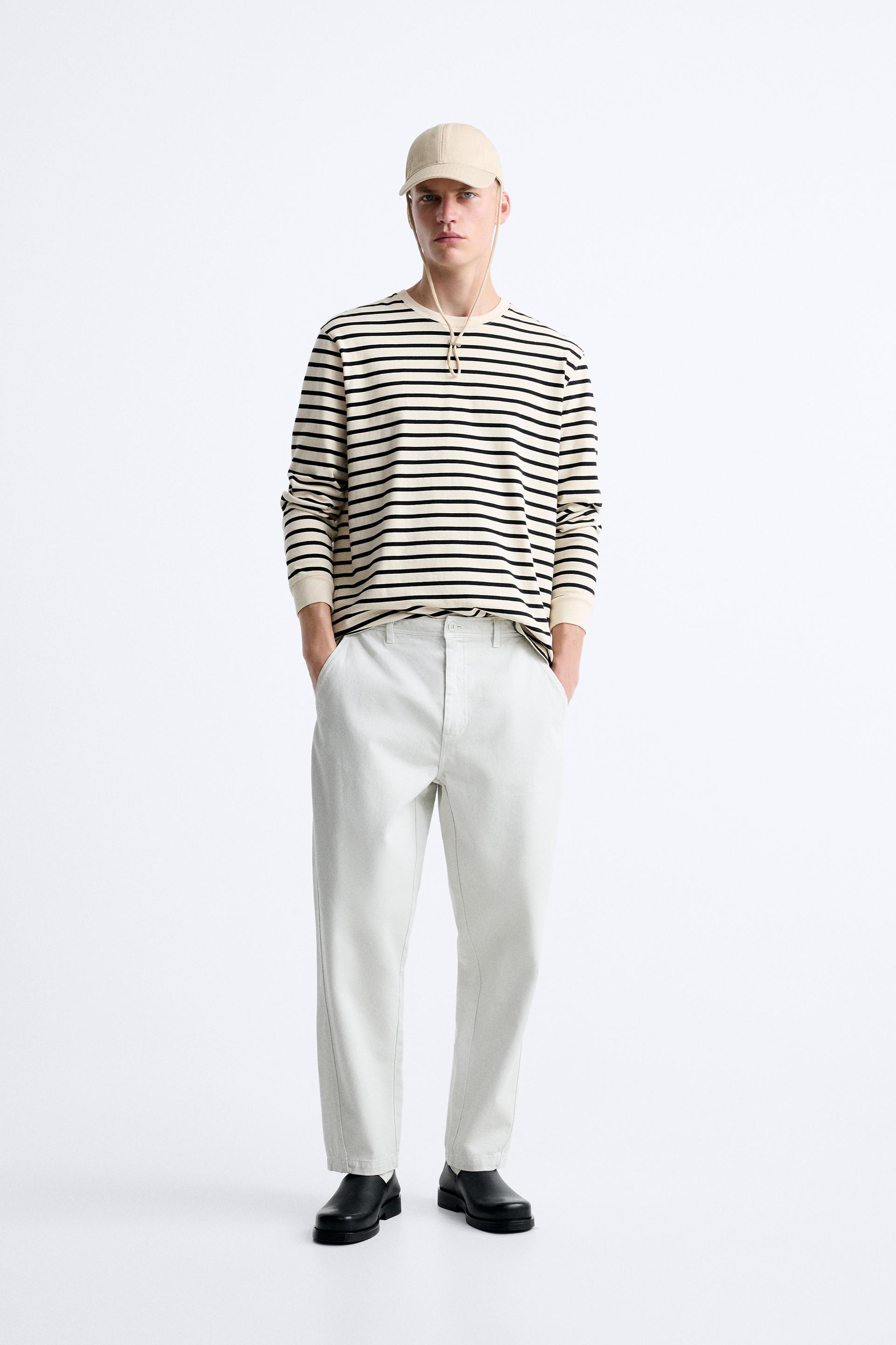 RELAXED FIT TROUSERS WITH POCKETS - Pearl grey | ZARA South Africa