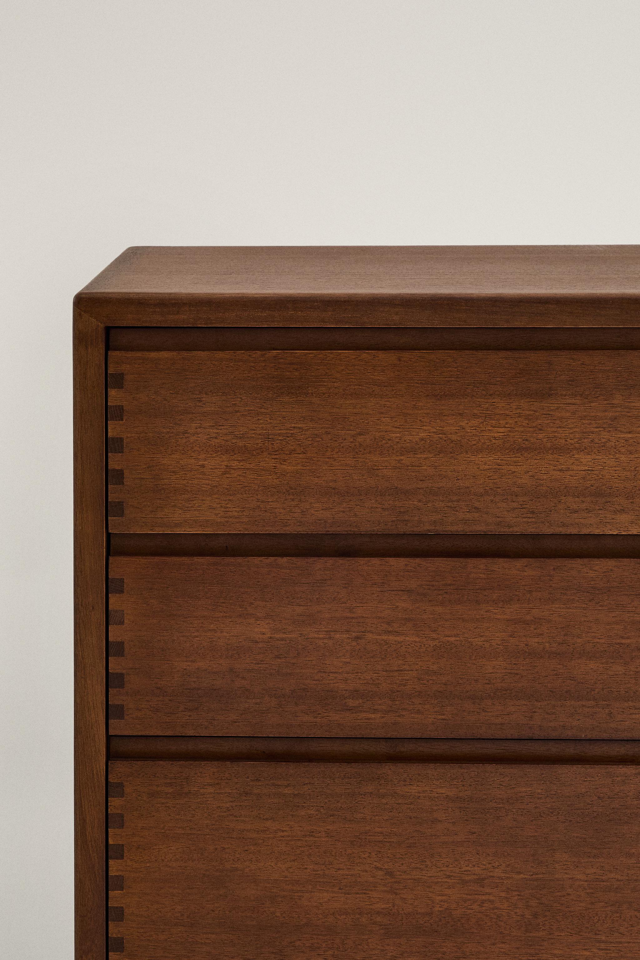 THREE-DRAWER WOODEN DRESSER - Brown | ZARA Canada