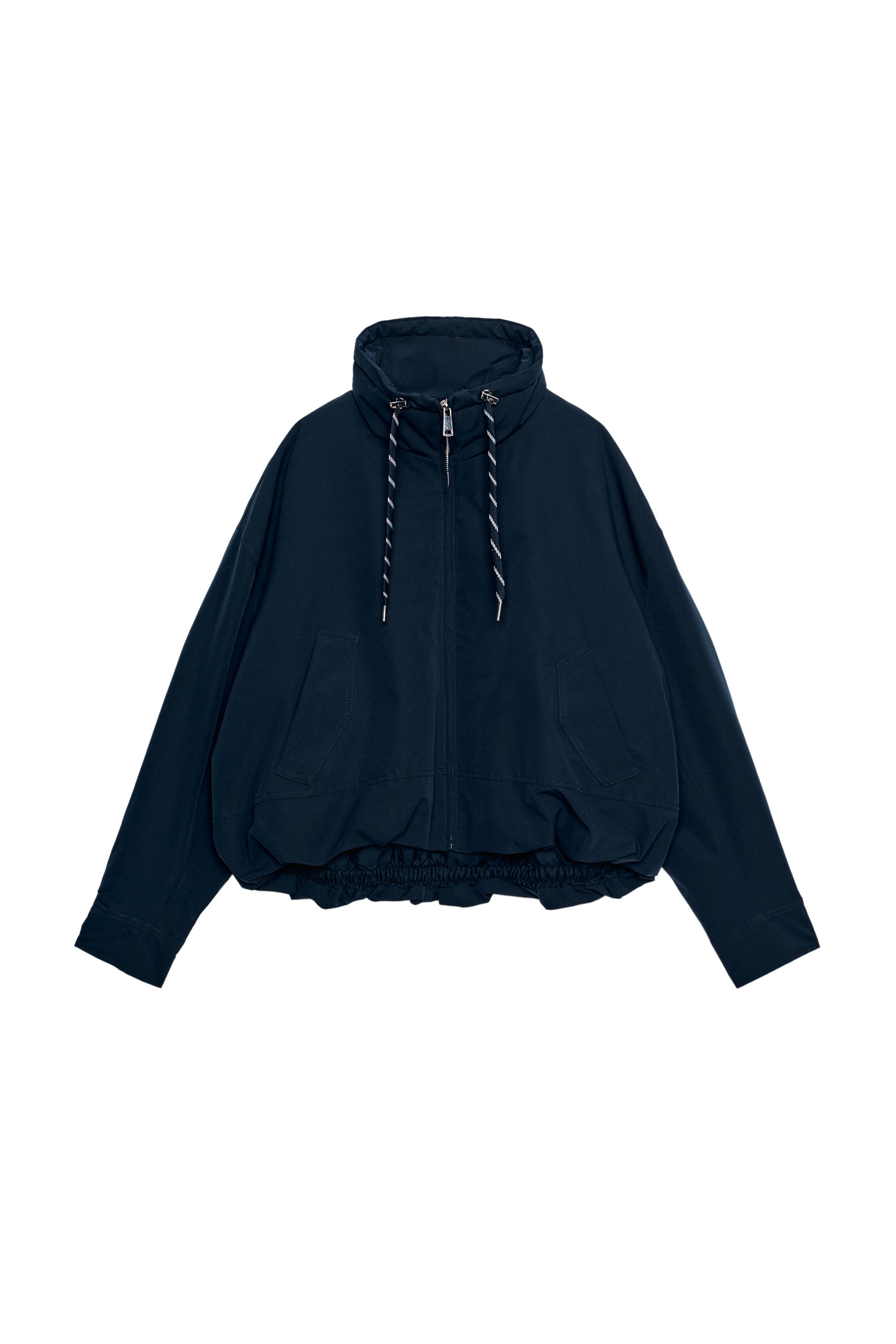 撥水加工入りパフジャケット フード - ネイビーブルー | ZARA Japan / 日本