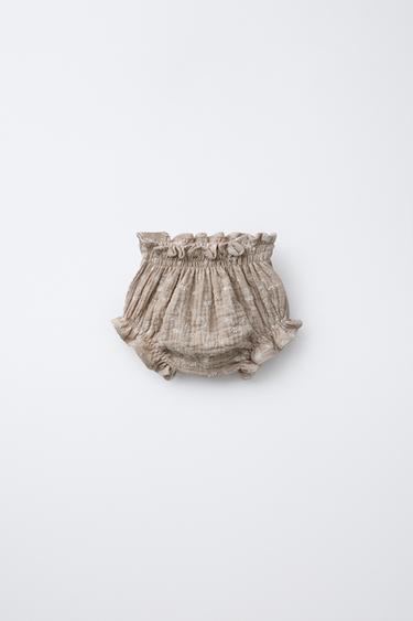 CULOTTE FLEURS BRODÉES - Vison de Zara - Image 0