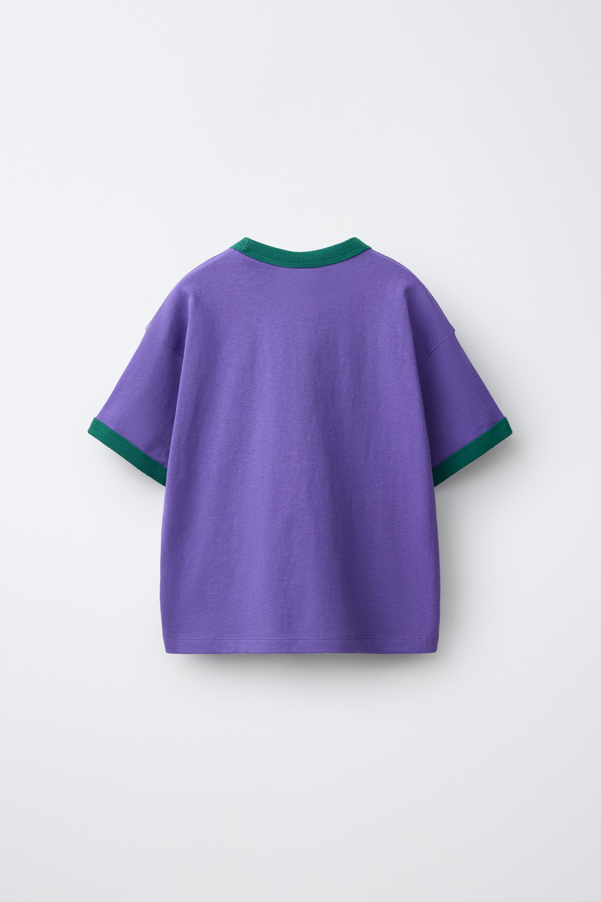 FRUIT OF THE LOOM™ EMBROIDERED CONTRAST T-SHIRT