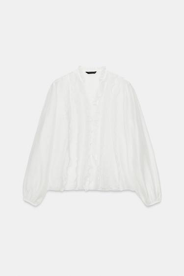 CAMISA VOLANTES - Crudo de Zara - Imagen 0