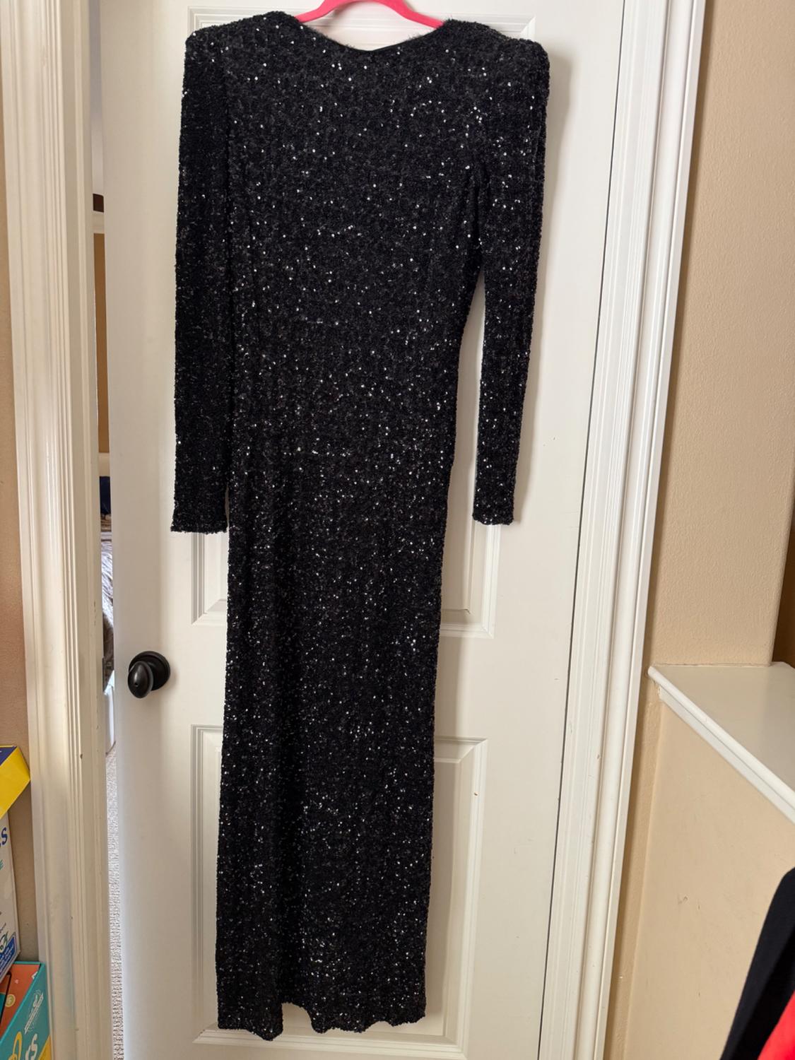 SHOULDER PADS SEQUIN DRESS ZW COLLECTION - Image 2