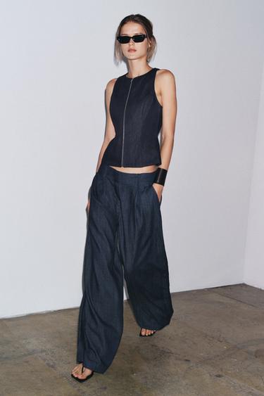 بنطلون JOGGER DENIM ZW COLLECTION - أزرق by Zara
