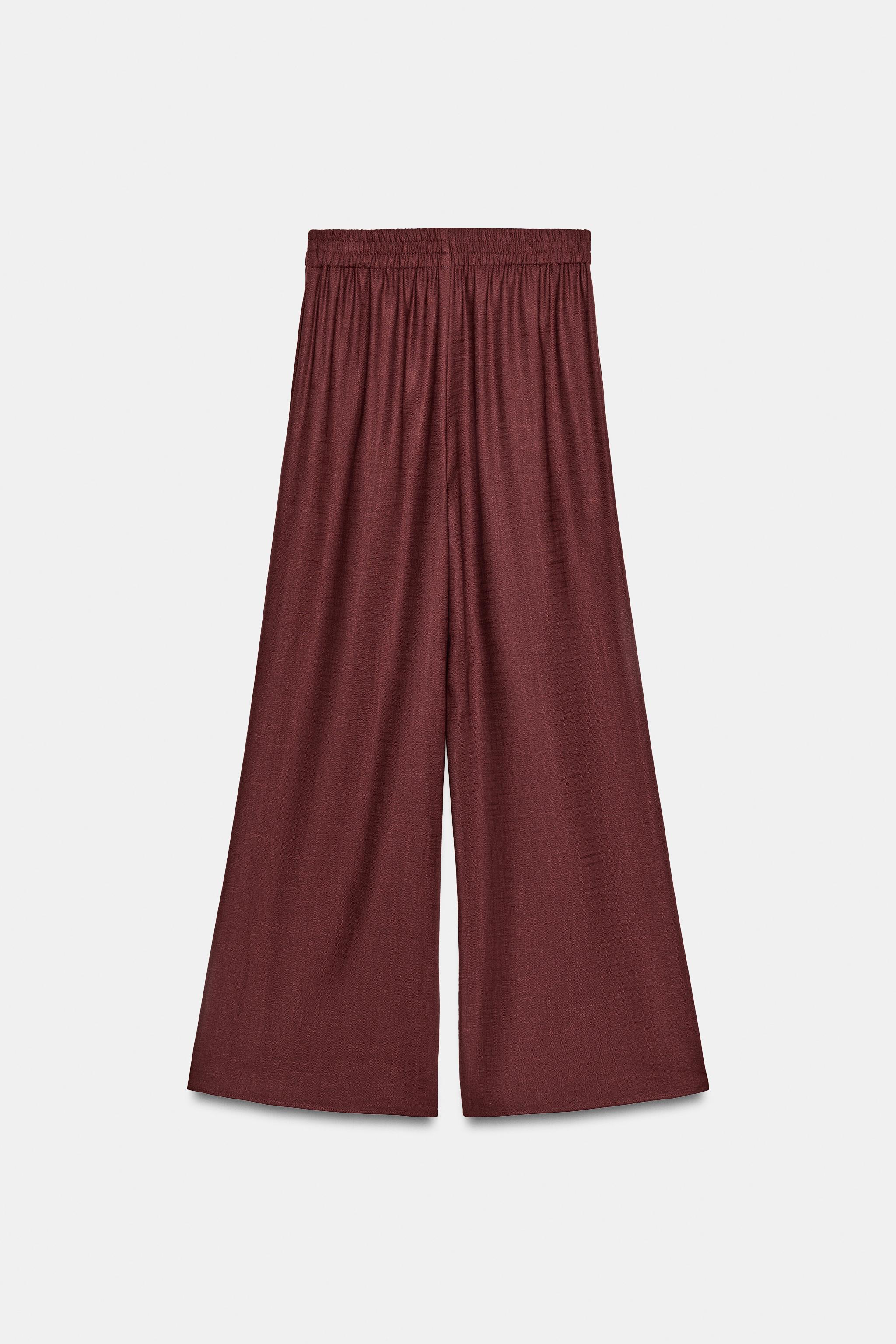 WIDE LEG LINEN PANTS
