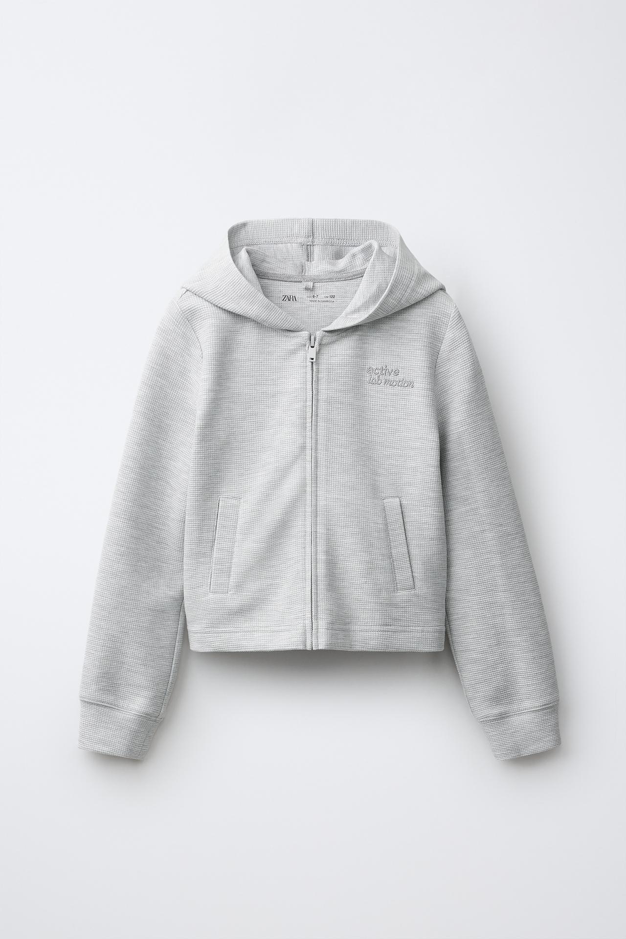 WAFFLE GYM HOODIE — Gray marl