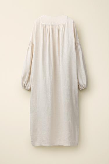 ROBE 100% LIN CRÉÉE PAR CARAMEL LONDON X ZARA - Écru de Zara - Image 4