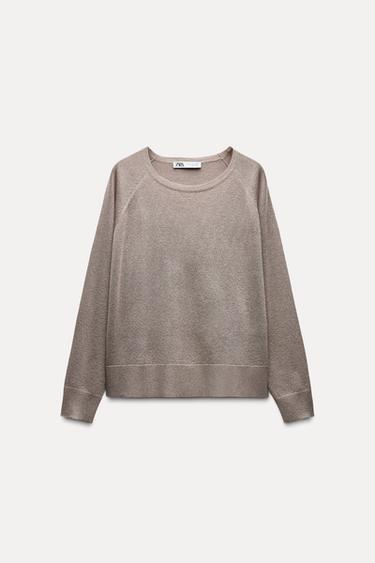 JERSEY BRILLOS - ARENA/MARRÓN de Zara - Imagen 0