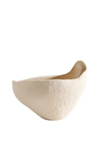 Zara PAPIER-MÂCHÉ VASE - Ecru