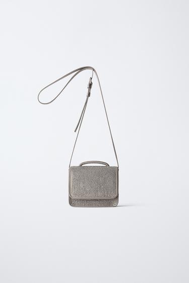 SPARKLY CROSSBODY BAG - Silver by Zara