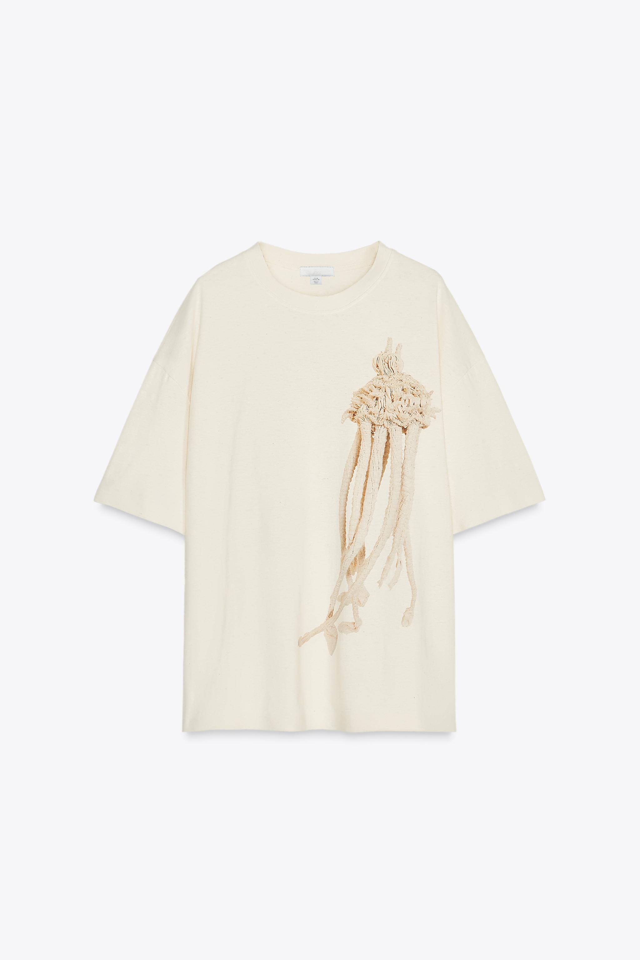 ZARA プリーツ パフ Ｔシャツ X FANGLU LIN 5644/244 プリーツ パフ Tシャツ X FANGLU LIN - ベージュ | ZARA Japan