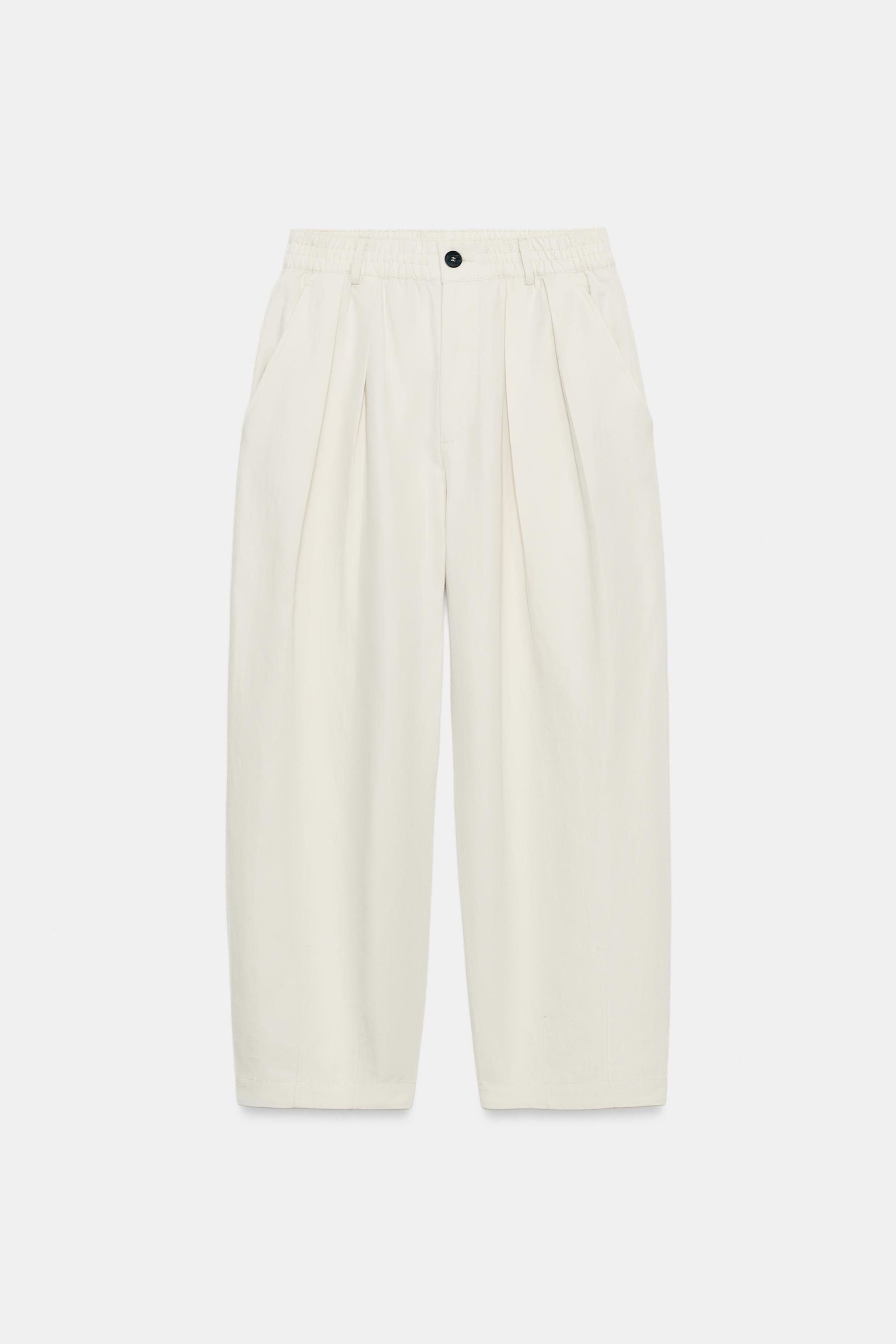 LINEN PLEATED PANTS ZW COLLECTION