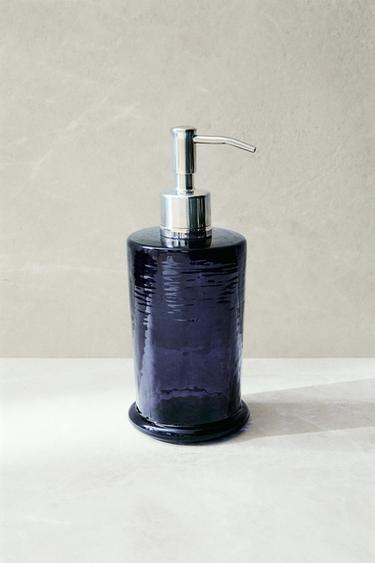 DISTRIBUTEUR SAVON VERRE RECYCLABLE BLEU - Bleu de Zara - Image 5