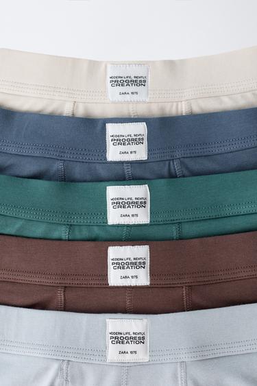 AGES 6-14 / PACK OF FIVE LABELLED BOXERS - Multicoloured by Zara - Image 3