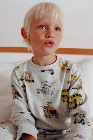 2-6 AÑOS / PIJAMA ESTAMPADO DE COCHES - Gris vigoré de Zara