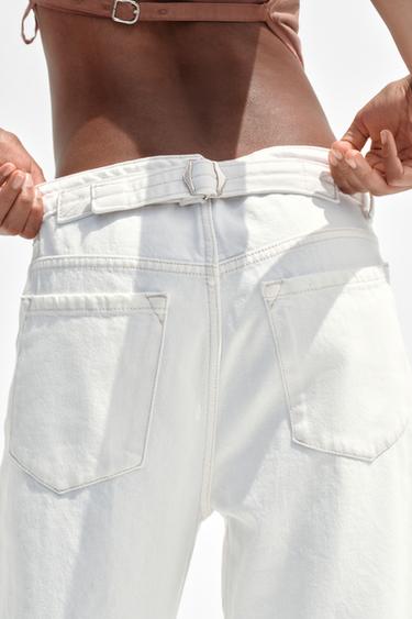 JEANS TRF SLOUCHY TRABILLA TIRO MEDIO - Blanco de Zara