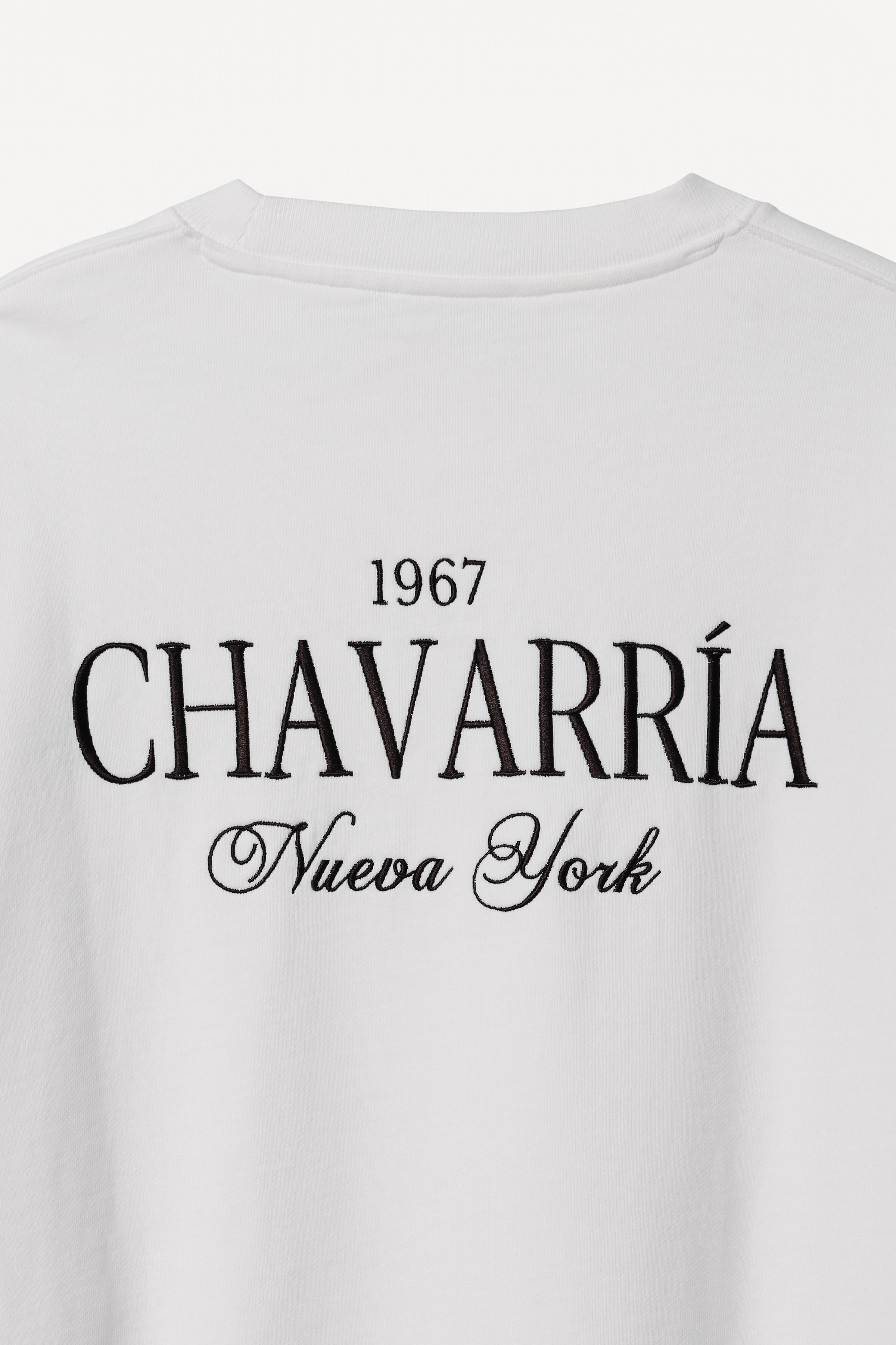 WILLY CHAVARRIA X ZARA クルーネック刺繍スウェットシャツ - ホワイト