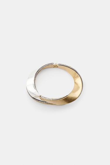 BRACELET COMBINÉ BRILLANTS - Or / Argent de Zara - Image 3