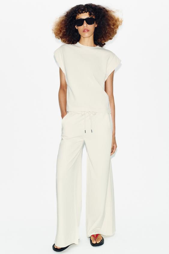 WIDE LEG PLUSH PANTS from Zara - $45.90