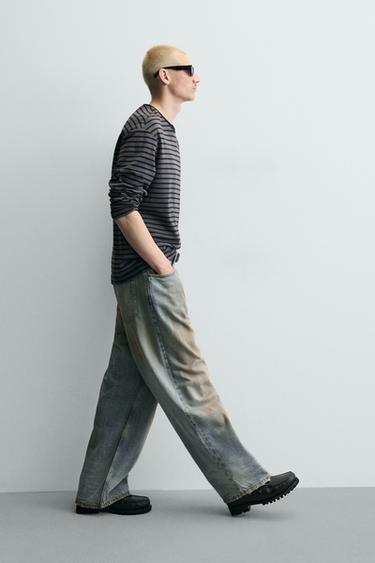 JEAN BAGGY FIT DÉLAVÉ EFFET VINTAGE - Bleu de Zara - Image 5