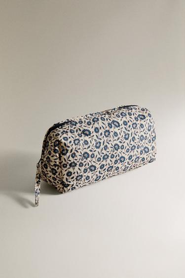 TROUSSE DE TOILETTE ENFANT COTON FLEURI - Bleu de Zara - Image 1