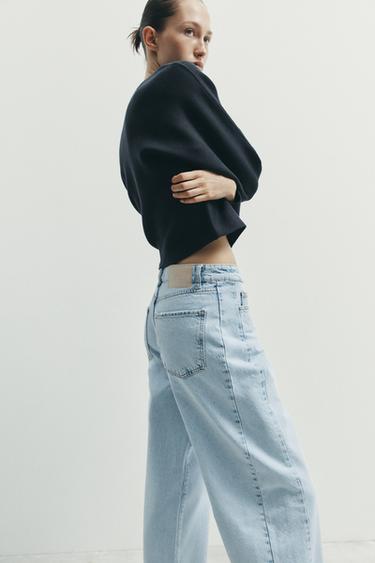 JEANS Z1975 TIRO ALTO COSTURAS DELANTERAS - Azul claro de Zara