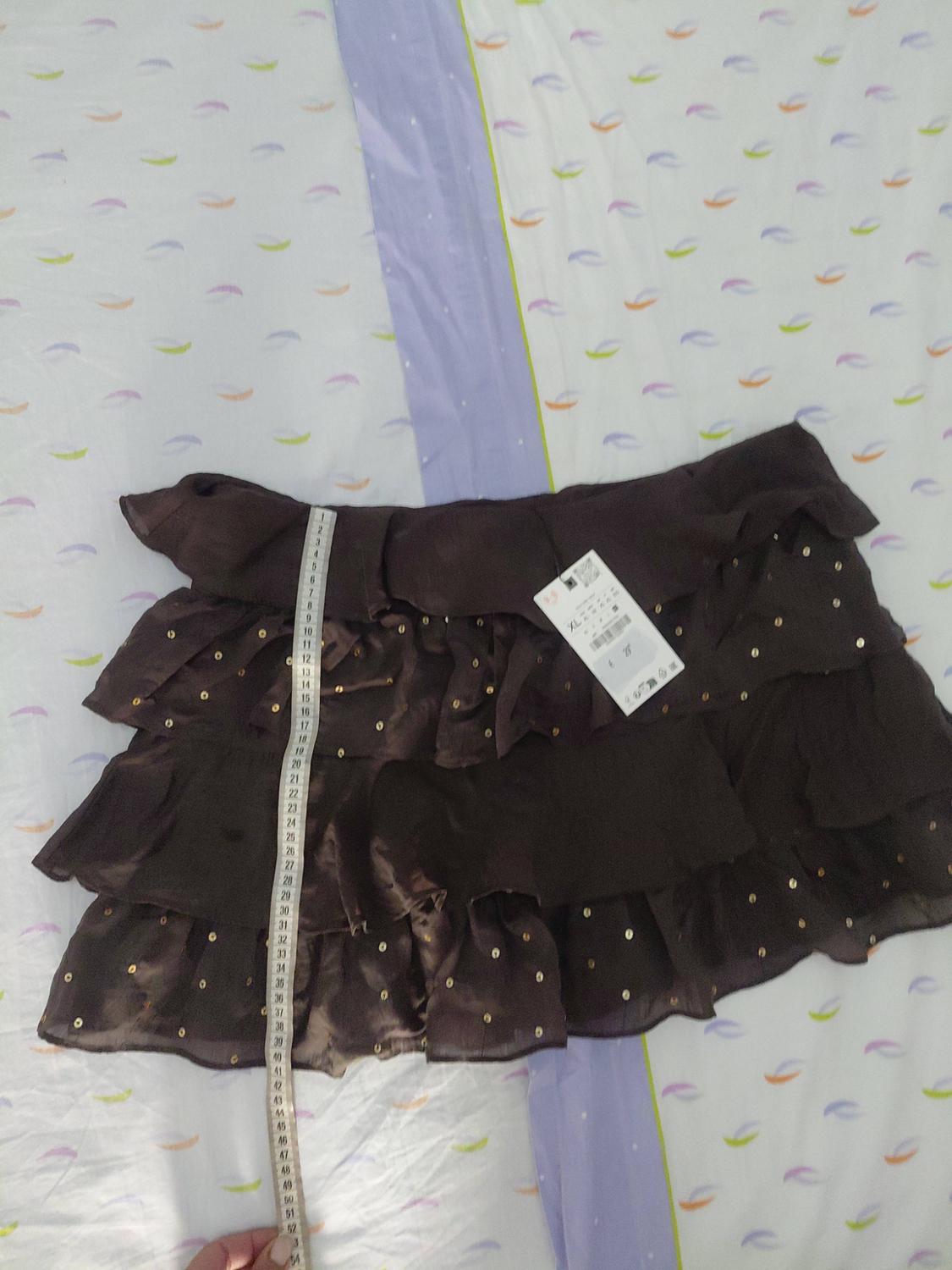 MINI SKIRT WITH RUFFLES AND SEQUINS - Image 2