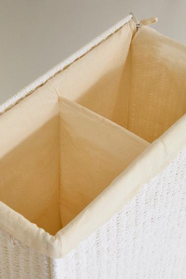 LAUNDRY BASKET WITH DOUBLE COMPARTMENT - White by Zara - Image 2