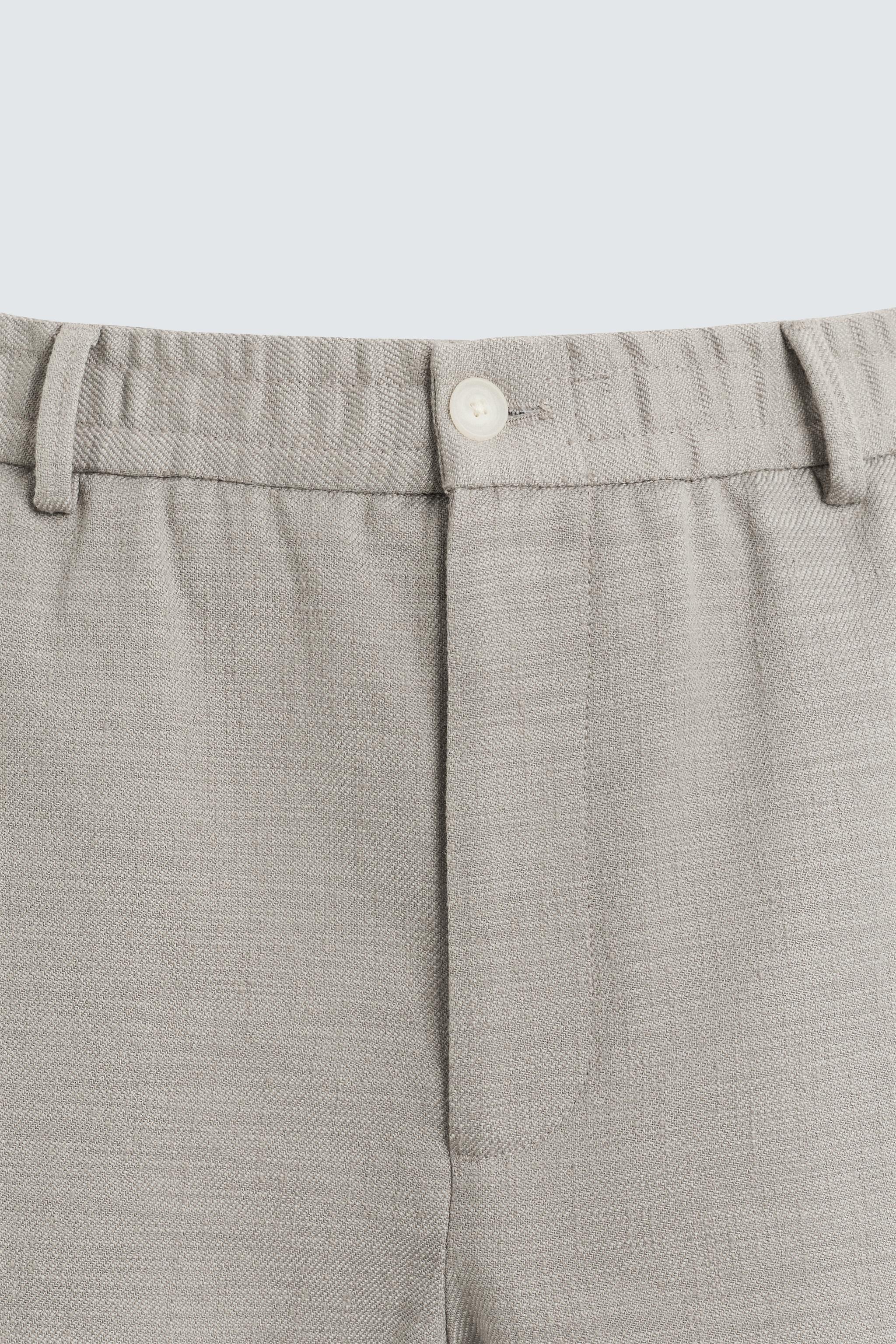 TEXTURED REGULAR FIT PANTS