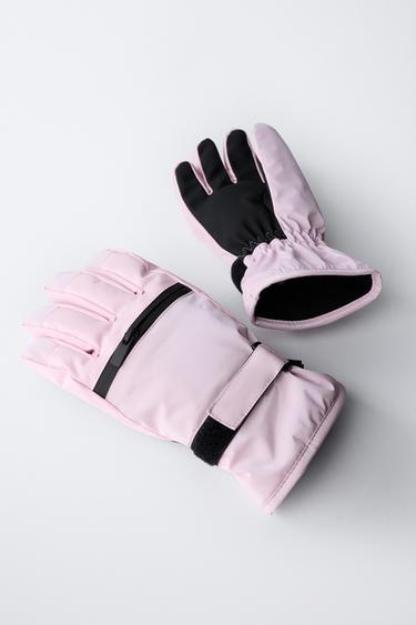 GANTS GOMMÉS COUPE-VENT SKI COLLECTION - Rose de Zara - Image 1