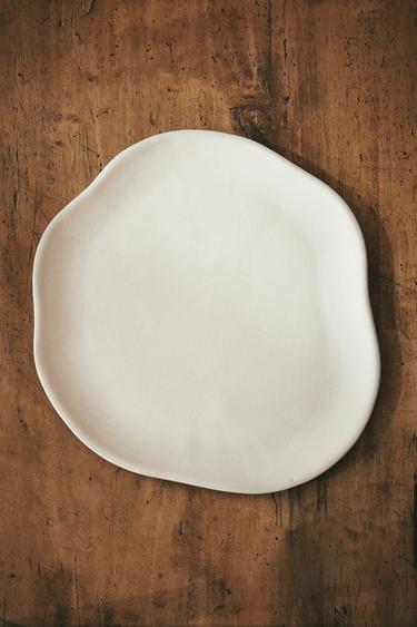 IRREGULAR STONEWARE DINNER PLATE - Ecru by Zara - Image 5