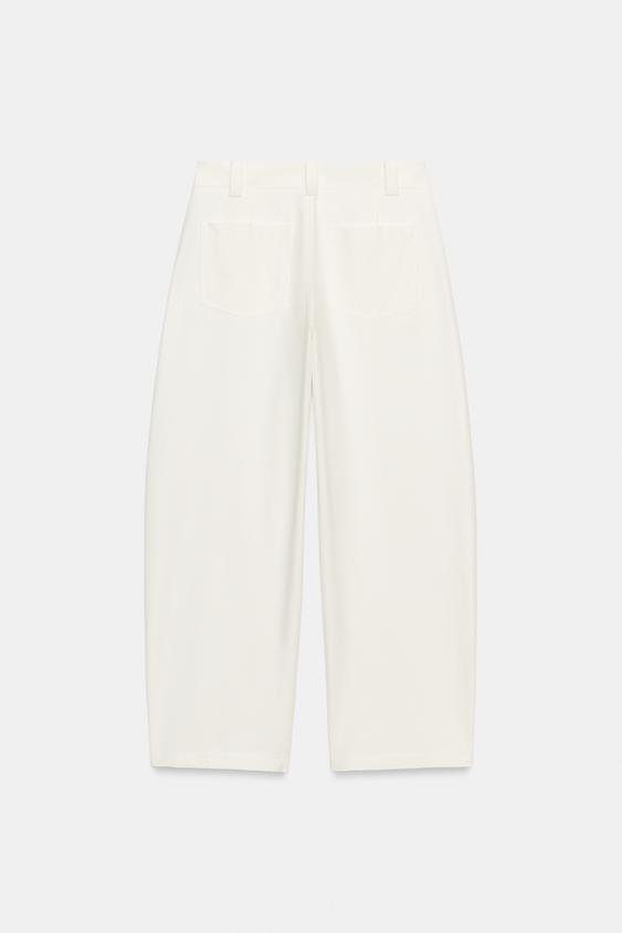 BARREL TROUSERS - Ecru by Zara - Image 8