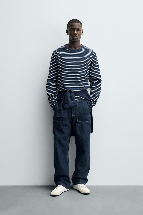 STRIPED JACQUARD T-SHIRT